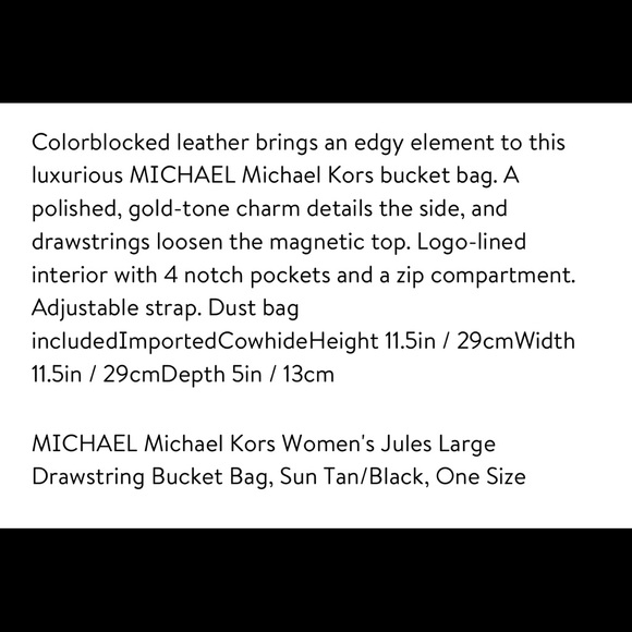 Michael Kors drawstring bag